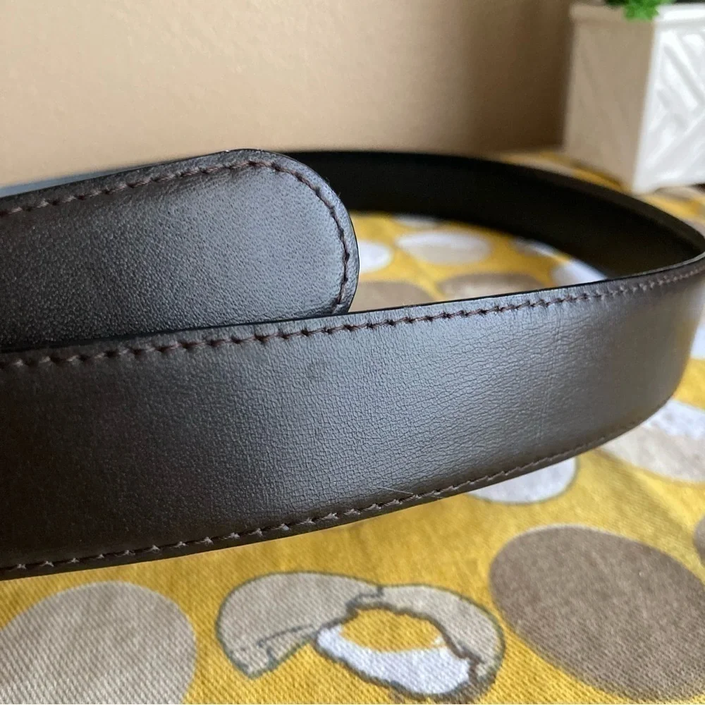 Vintage look black and dark brown reversible made in Italy men’s belt
